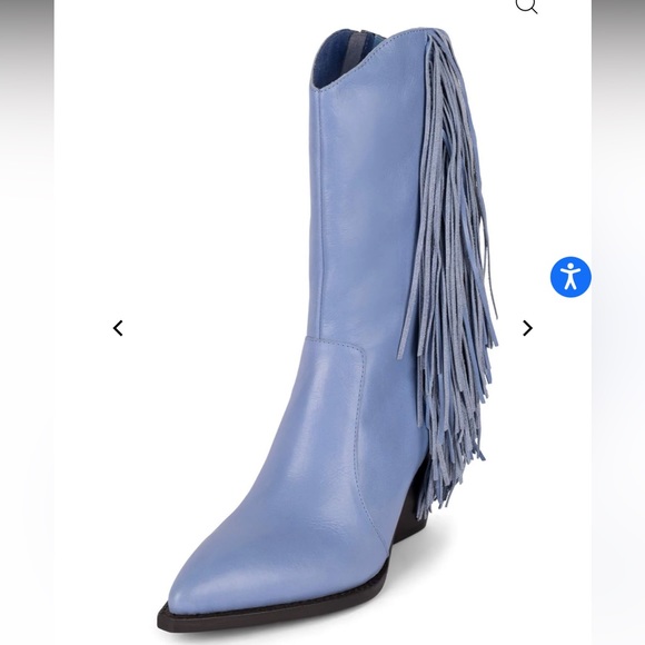 New Jeffrey Campbell Orville Mid Calf Western Boot with Fringe (Size 9) - Picture 2 of 4